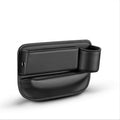 Seat gap organizer in black, three-quarter studio view
