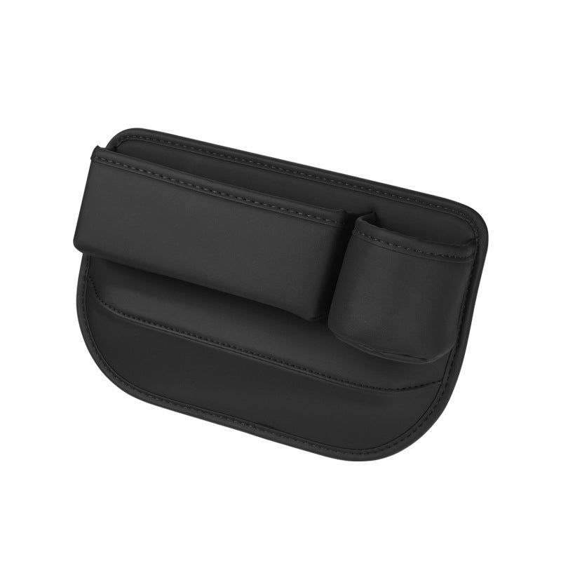 Seat gap organizer in black, top-tilt studio view